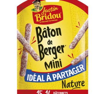 JUSTIN BRIDOU Le Bâton de Berger – Mini saucisson sec nature 160g