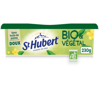 ST HUBERT – Margarine doux pour tartine et cuisson bio (Petit Format)