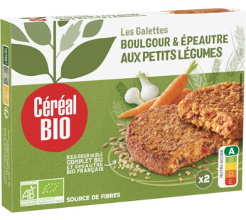 CEREAL BIO – Galettes boulgour et légumes du soleil bio 2x100g