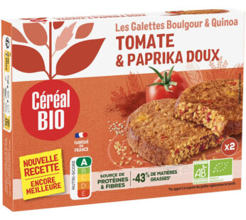 CEREAL BIO – Galettes quinoa et boulgour à la tomate bio 2x100g