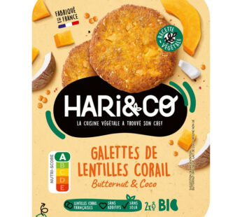 HARI & CO – Galettes de lentilles corail, butternut et coco bio 2x85g