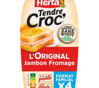 HERTA Tendre Croc&rsquo; – Croque-monsieur au jambon et fromage 400g