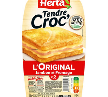 HERTA Tendre Croc’ – Croque-monsieur au jambon et fromage 200g
