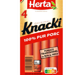 HERTA Knacki – Saucisses de Strasbourg Petit Format 140g