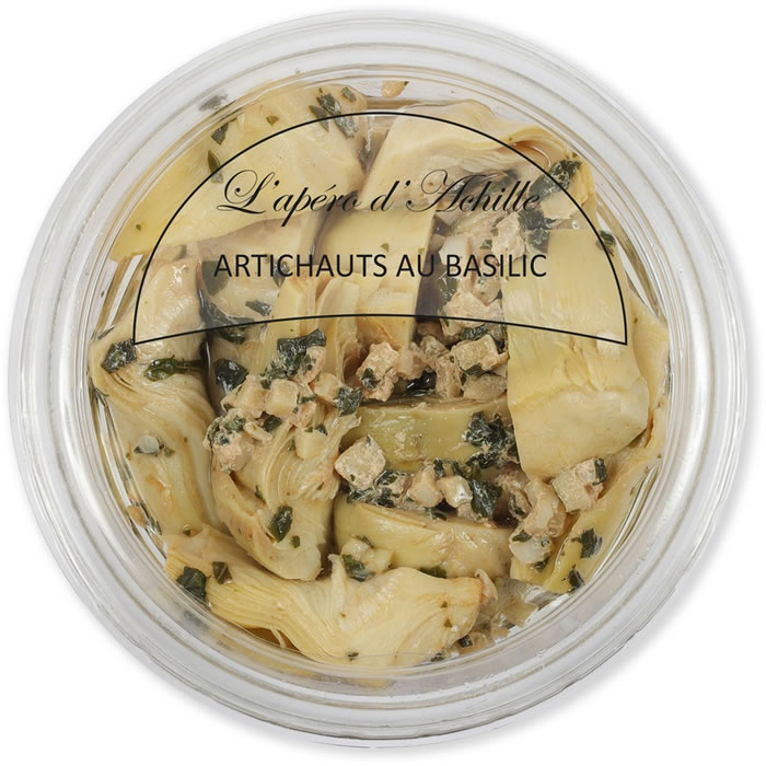 L'APERO D'ACHILLE - Artichauts à l'ail et basilic 150g