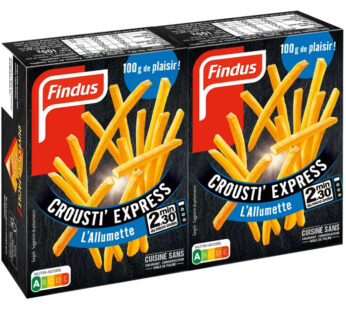 FINDUS Crousti&rsquo;Express – Frites micro-ondes allumettes 2x100g