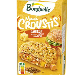BONDUELLE Maxi Croustis – Panés de potiron, lentilles et emmental 240g