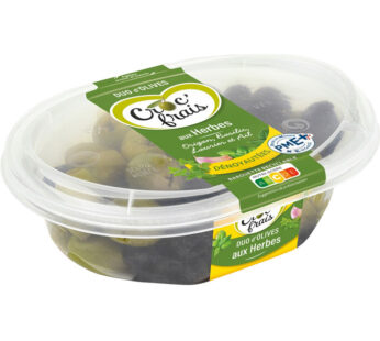 CROC&rsquo; FRAIS – Olives dénoyautées aux herbes 200g