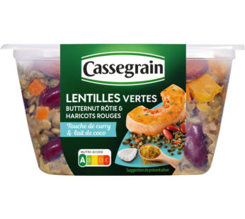 CASSEGRAIN – Salade de lentilles vertes, butternut rôtie au lait de coco 250g
