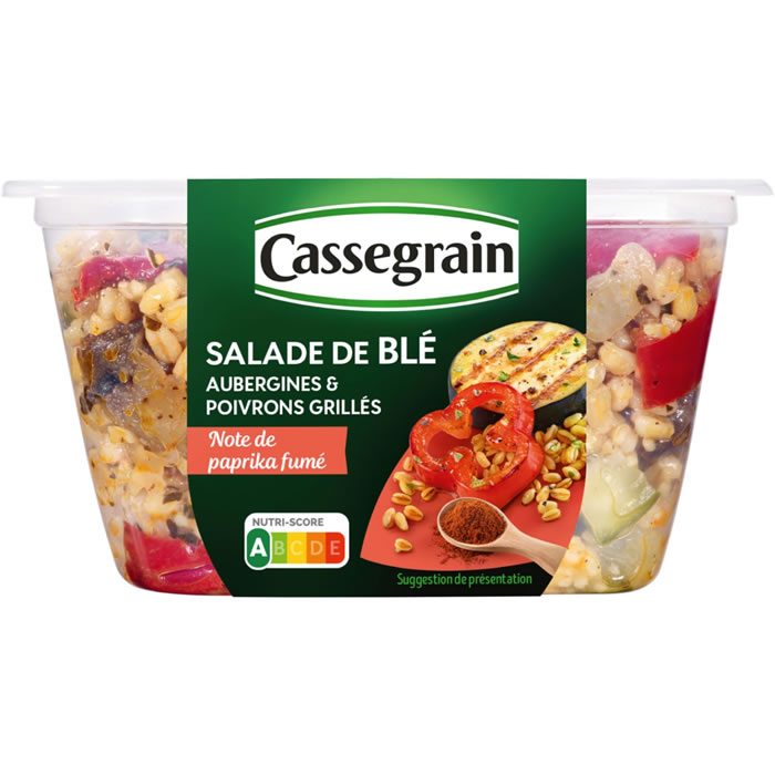 CASSEGRAIN - Salade de blé aux aubergines et poivrons 250g
