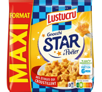 LUSTUCRU Star – Gnocchi étoile à poêler 500g