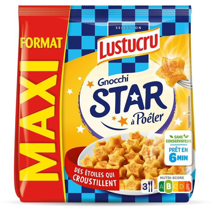 LUSTUCRU Star - Gnocchi étoile à poêler 500g