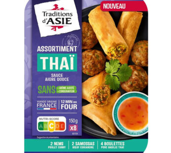 Traditions d&rsquo;Asie – Assortiment de nems, samossas et boulettes 150g