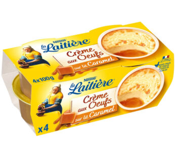 La Laitière – Crème dessert aux oeufs sur lit de caramel 4x100g