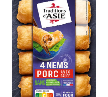 Traditions d’Asie – Nems au porc avec sauce nuoc mam 280g