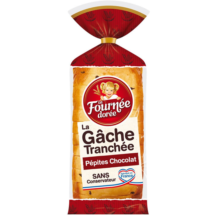 LA FOURNEE DOREE - Gâche tranchée aux pépites de chocolat 500 g