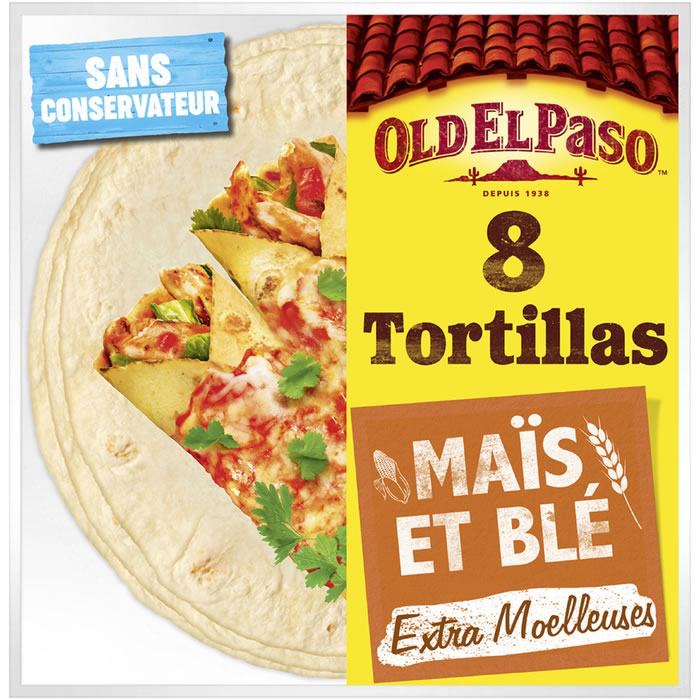 OLD EL PASO - Tortillas de maïs et blé Grand Format 335 g