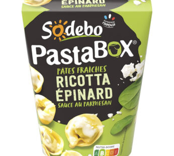 SODEBO – Tortellini au ricotta, épinard et sauce au parmesan 280g