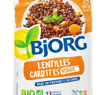 BJORG – Lentilles et carottes micro-ondes bio