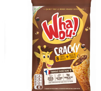 WHAOU Cracky – Crêpes fourrées au chocolat au lait et billes de céréales 256g