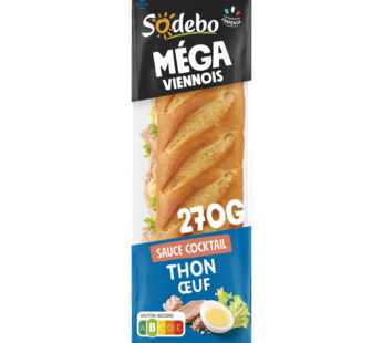 Sodebo – Sandwich au thon et œuf Le Méga 270g