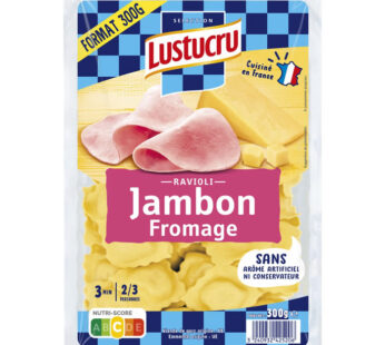 LUSTUCRU – Ravioli au jambon et emmental 300g