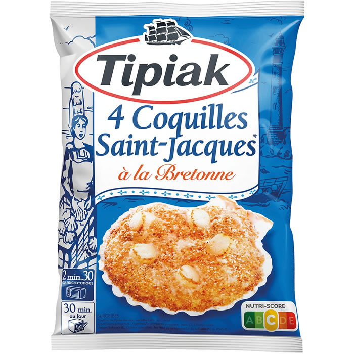 TIPIAK - Coquilles Saint-Jacques à la bretonne 4x90g