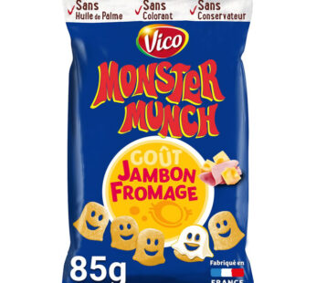 VICO Monster Munch – Chips soufflés saveur jambon et fromage 85g