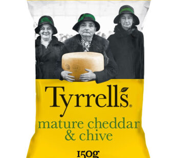 TYRRELLS – Chips saveur cheddar et ciboulette 150g