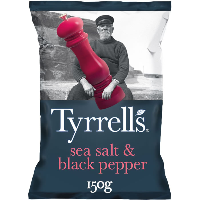 TYRRELLS - Chips nature au sel marin et poivre noir 150g