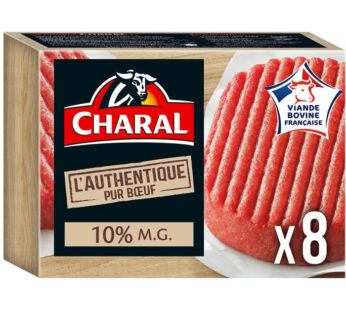 CHARAL – Steaks hachés pur boeuf 10% M.G L&rsquo;Authentique 8x125g