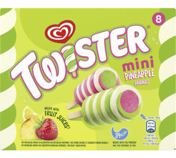 MIKO Twister – Bâtonnets glacés aromatisés à l&rsquo;ananas 8x50g