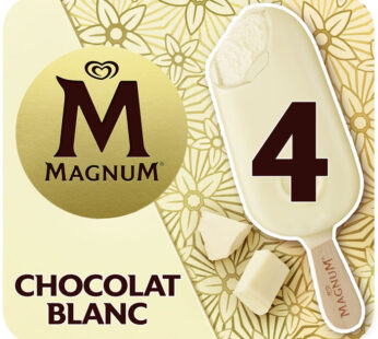 MAGNUM – Bâtonnets glacés à la vanille et chocolat blanc 4×73,5g
