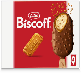 LOTUS Biscoff – Bâtonnets glacés au spéculoos et chocolat au lait 4x71g