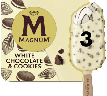 MAGNUM – Bâtonnets glacés au chocolat blanc et cookies 3x74g