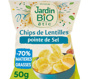 JARDIN BIO Étic – Chips de lentilles nature bio 50g