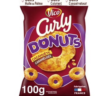 VICO Curly Soufflés à la cacahuète caramélisées donuts 100g