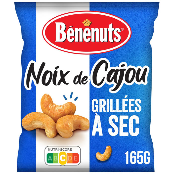 BENENUTS Noix de cajou grillées à sec 165g
