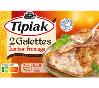 TIPIAK – Galettes sarrasin jambon et fromage (2 x 125g)