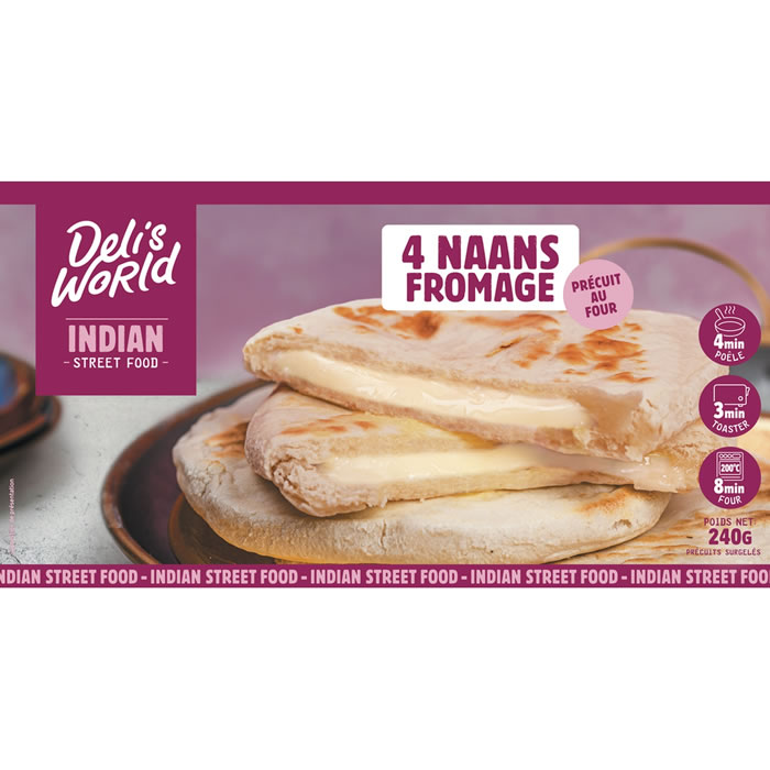 DELI'S WORLD - Naan fromage 240g