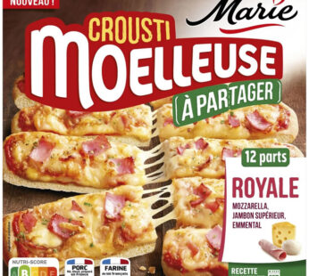 MARIE Crousti Moelleuse – Pizza jambon et fromage à partager (500g)