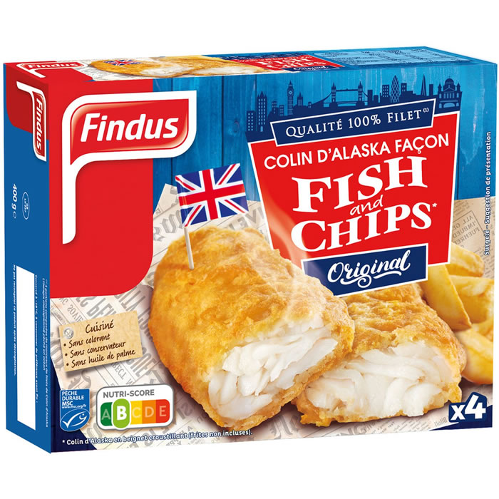 FINDUS - Filets de colin d'Alaska façon fish & chips 400g