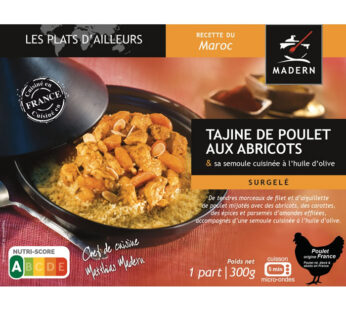 MADERN – Semoule et tajine de poulet aux abricots micro-ondes 300g