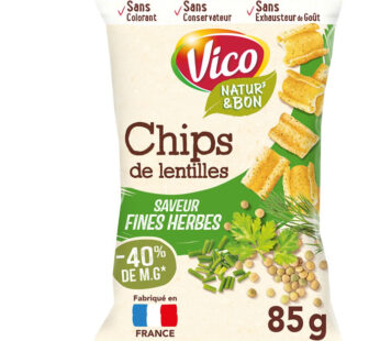 VICO Natur&rsquo;&Bon – Chips de lentilles saveur fines herbes 85g