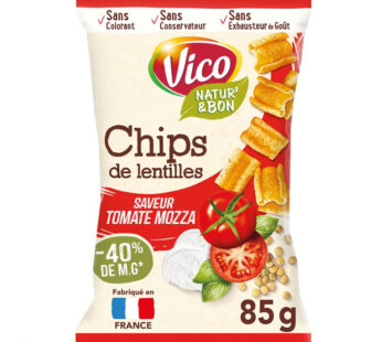 VICO Natur&rsquo;&Bon – Chips de lentilles saveur tomate mozzarella 85g