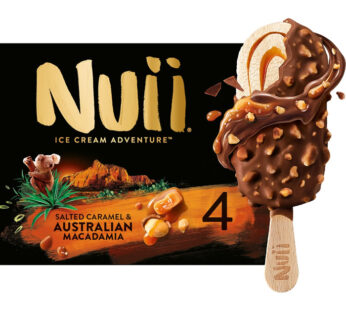 NUII – Bâtonnets glacés à la vanille et caramel beurre salé 4x68g