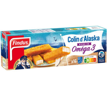 FINDUS – Bâtonnets de colin d&rsquo;Alaska panés MSC 448g