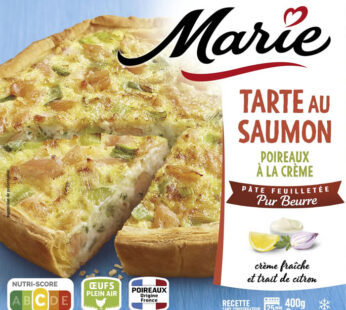 MARIE – Tarte au saumon, poireaux à la crème 400g