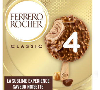 FERRERO ROCHER – Bâtonnets glacés au chocolat et noisette 4x50g