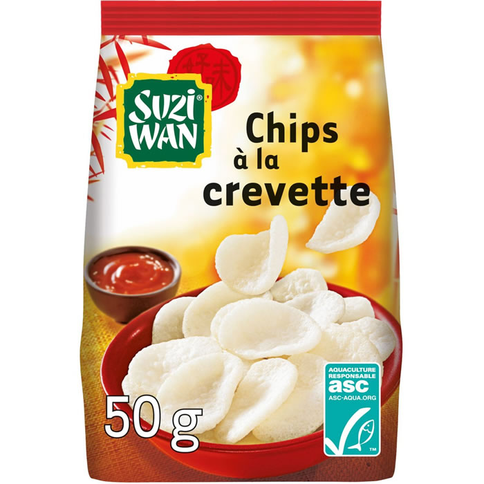 SUZI-WAN - Chips saveur crevettes ASC 50g
